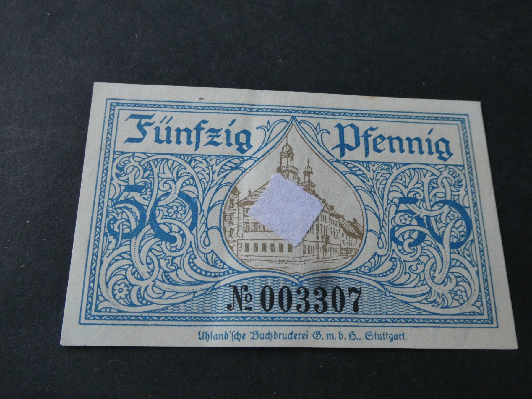 Banknoten: Dt. Reich,  Tuttlingen- Notgeldschein – Gebraucht aus Hinterforst von Rohusri 1