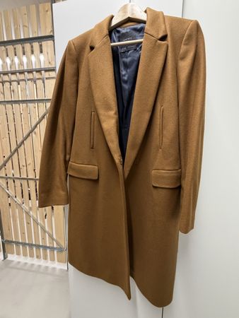 ZARA Basic Damen Mantel Camel / Cognac – Grösse XL