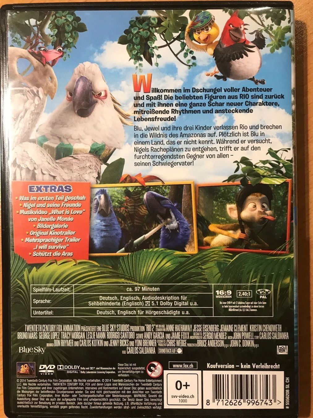 Alle DVDs: DVD Rio 2 – Gebraucht aus subingen von gibo11 1