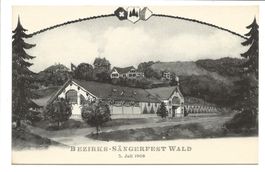Wald (ZH) Wappen - Bezirks-Sängerfest - 5. Juli 1908