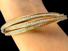 Cartier Trinity Armreif Diamanten 7.2c 18k Gelbgold *S1021