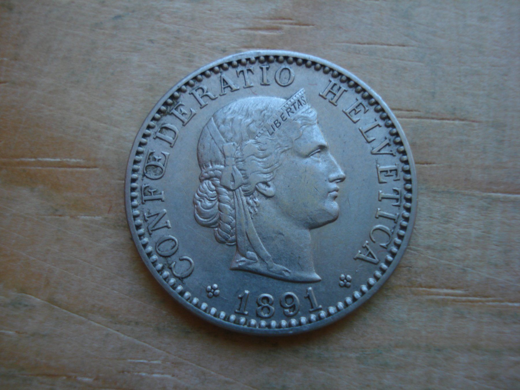 Tutti le monete: (S1) 20 Rappen 1891 – Usato da Erlach venduto da Net-Coins