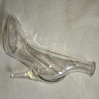 Glasflasche Schuh
