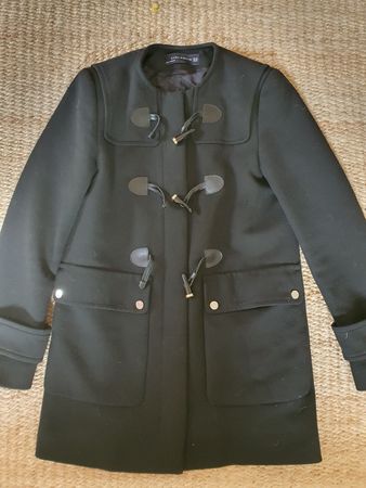Manteau Zara noir, élégant, taille XS
