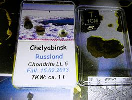 0,2 g Meteorite Chelyabinsk LL5 - Trio aus Mega-Fall !