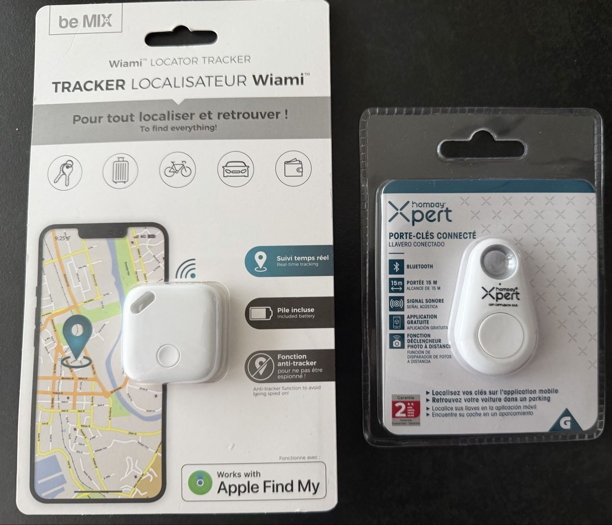 Portachiavi: 2er Set Wiami Locator Tracker + hompay Xpert Schlüsselfinder – Nuovo e nell'imballaggio originale da Thun venduto da sansan01