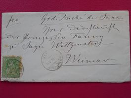 1878: Nr.40 Brief von VEVEY nach WEIMAR (DE), sauber +INHALT