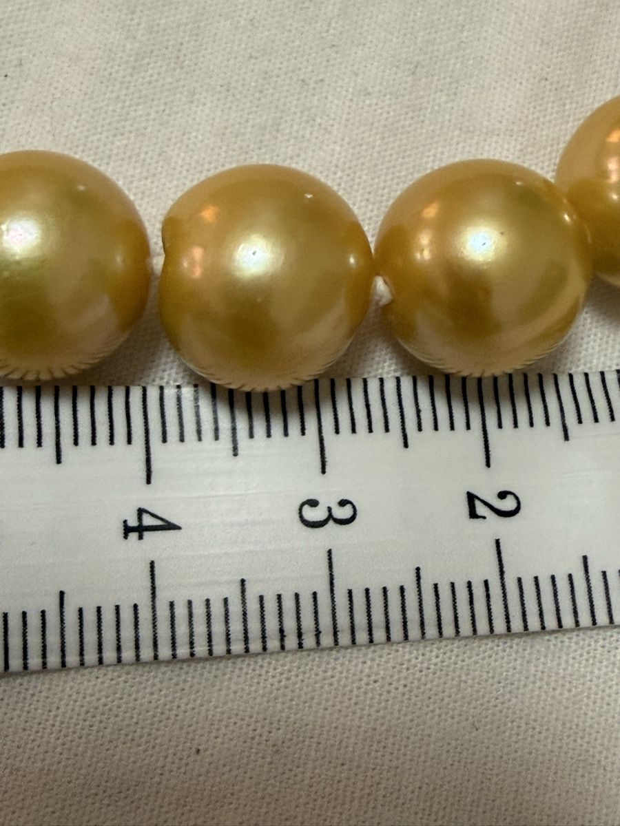 Perle (finte): SüdSee Perlen Kette Goldene Farbe echt – Nuovo (secondo la descrizione) da Oberhof venduto da RealStone 2