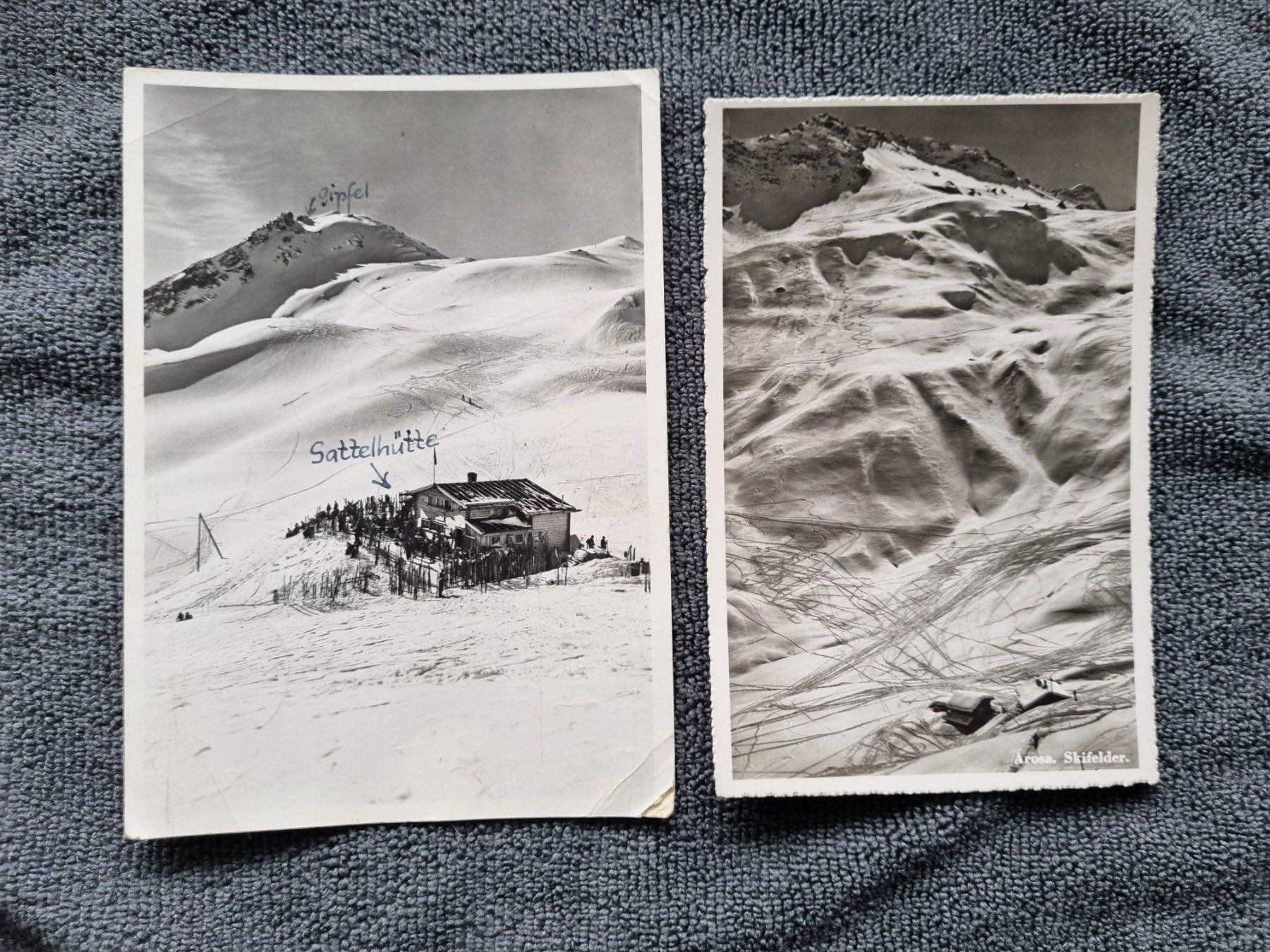 Ansichtskarten: Arosa 1950/51 2 Ansichtskarten Postkarten gelaufen mit Marke – Gebraucht aus Reinach AG von Cme