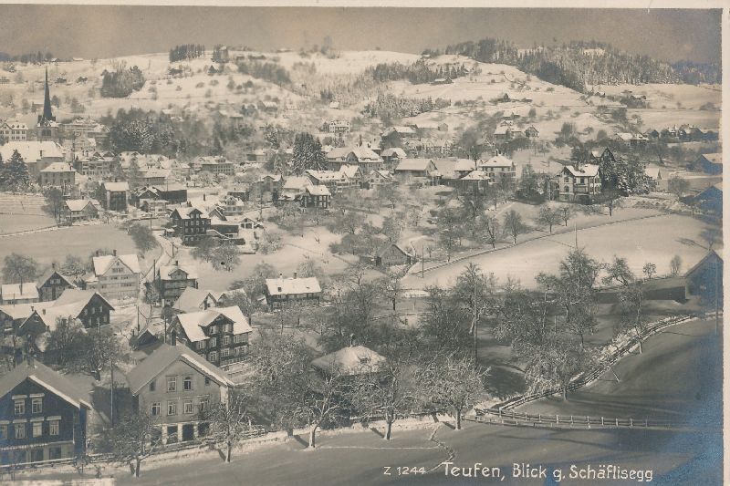 Cartoline postali: Teufen - Schäflisegg im Winter + 1925 – Usato da Emmenbrücke venduto da teestube