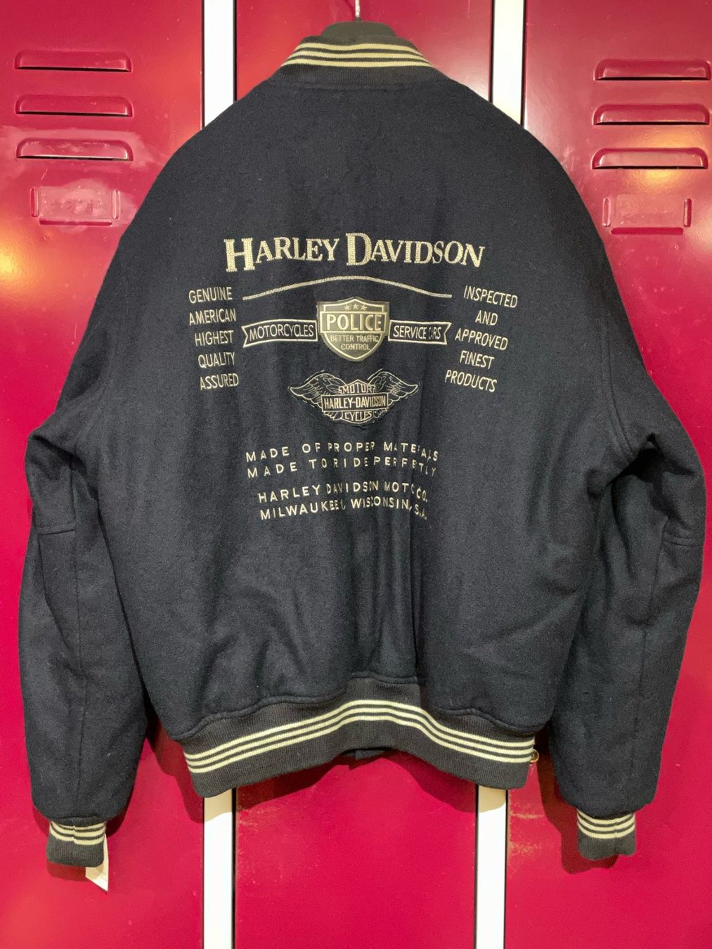 Harley-Davidson Jacken: HARLEY DAVIDSON WOOL VARSITY BOMBER JACKET SZ: L – Gebraucht aus Cortaillod von Stay_Alive_vintage 1
