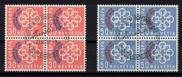 1959 Montreux 349/350 im 4er-Block ET-ʘ