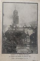 LA CHAUX-DE-FONDS - Incendie du Temple National - 16.07.1919