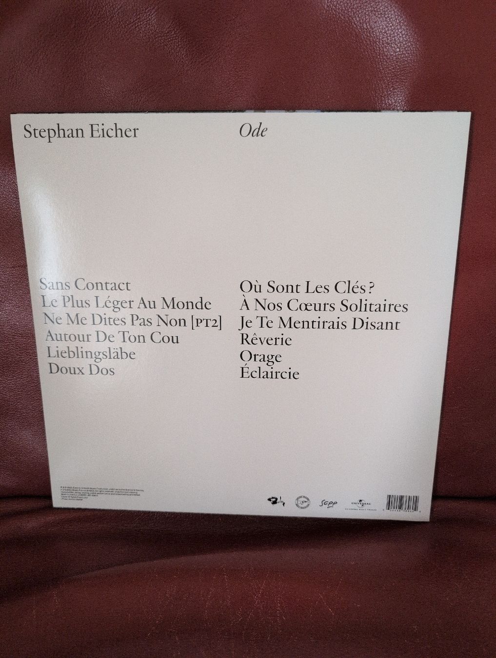 Vinyles: Stephan Eicher - Ode – Neuf (Voir description) à Bern par rabbit01 1