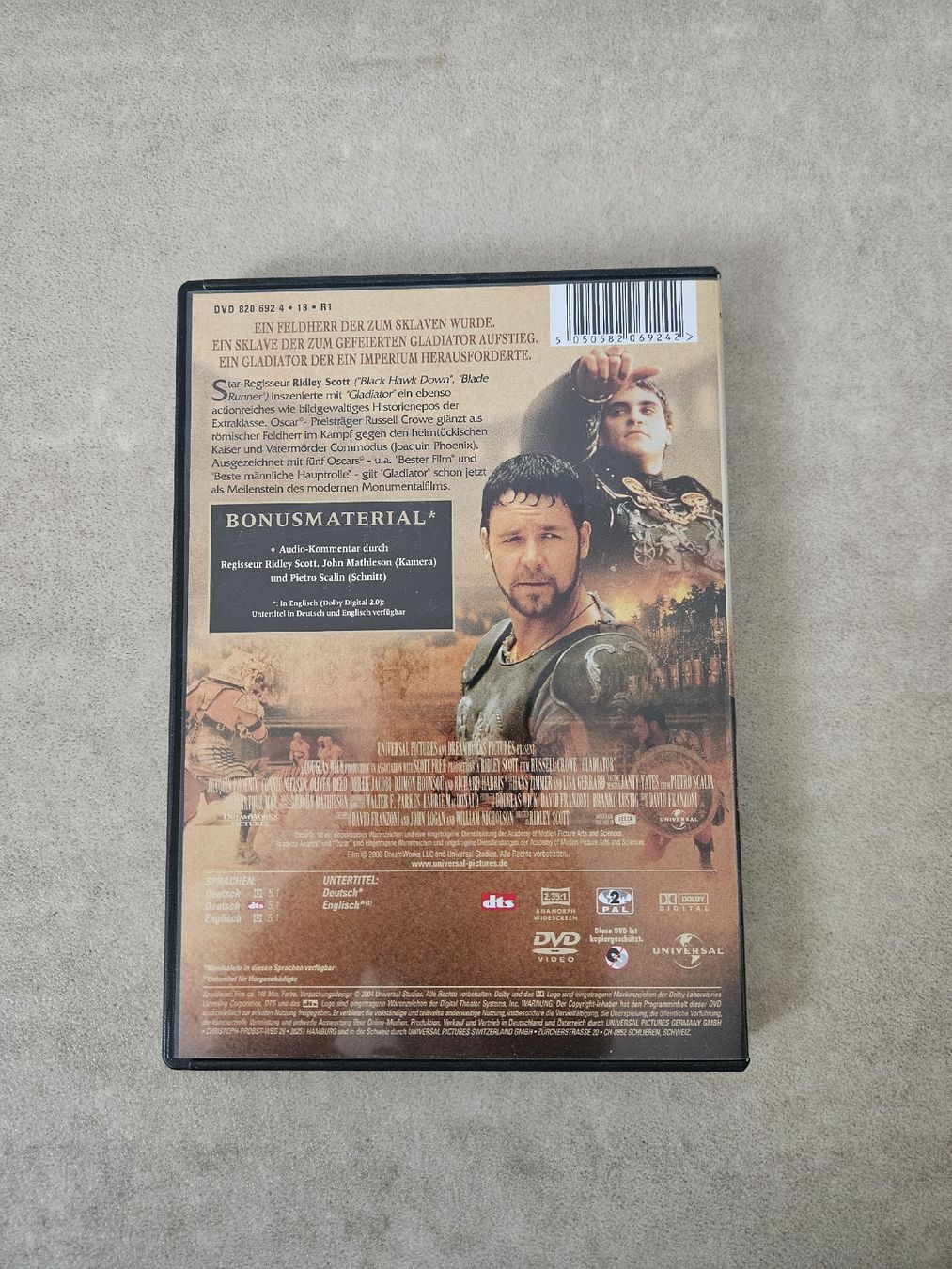 Tutti i DVDs: Gladiator Single DVD mit Russell Crowe – Usato da Goldau venduto da lau_y5cx 1