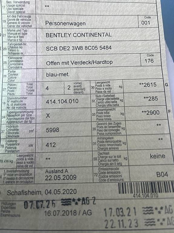 Automobili: Bentley Continental GTC 6.0   ( Cabriolet )   – Usato da Döttingen venduto da bir_2pvt 4