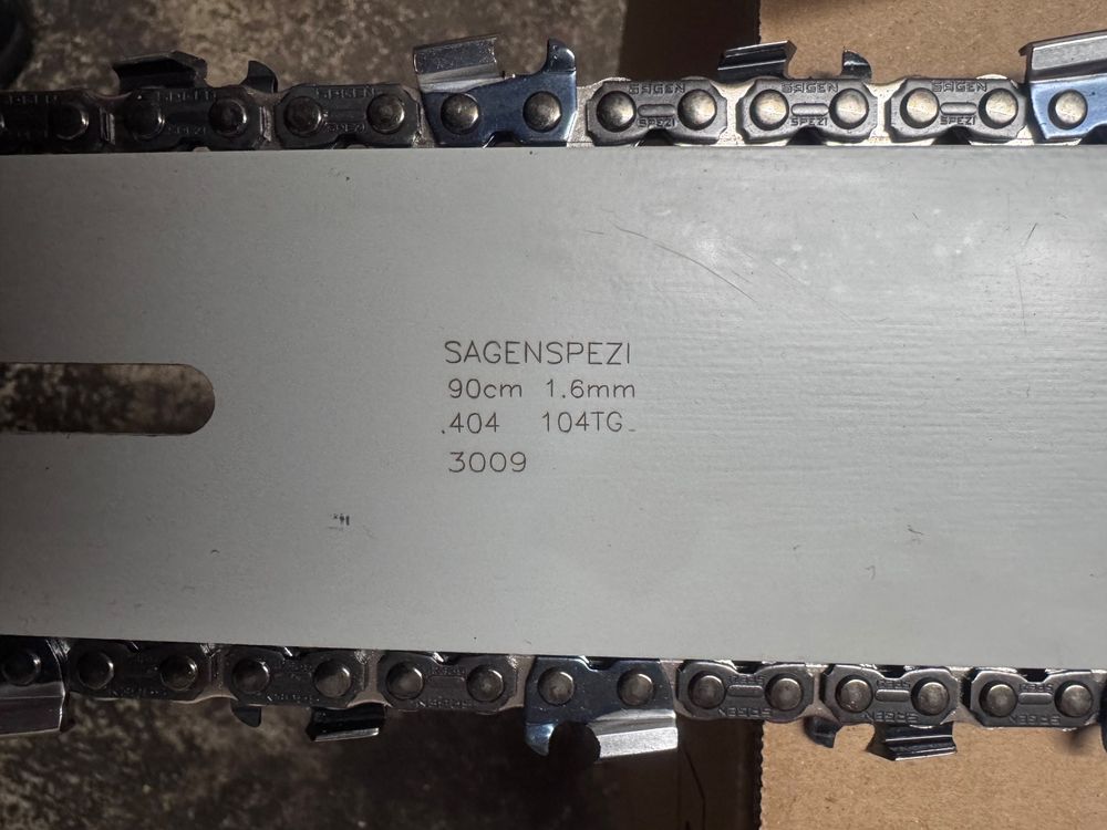 Sägenspezi Guide 90cm .404 104 Maillons 1,6mm Et 2 Chaînes Gouge Semi-Carrée Pour Husqvarna 3120