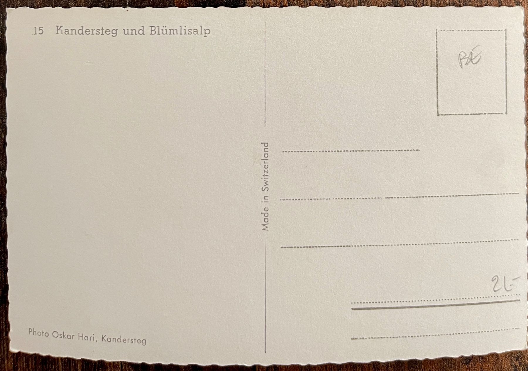 Cartoline postali: AK:  KANDERSTEG – Usato da Lutry venduto da Ediego 1