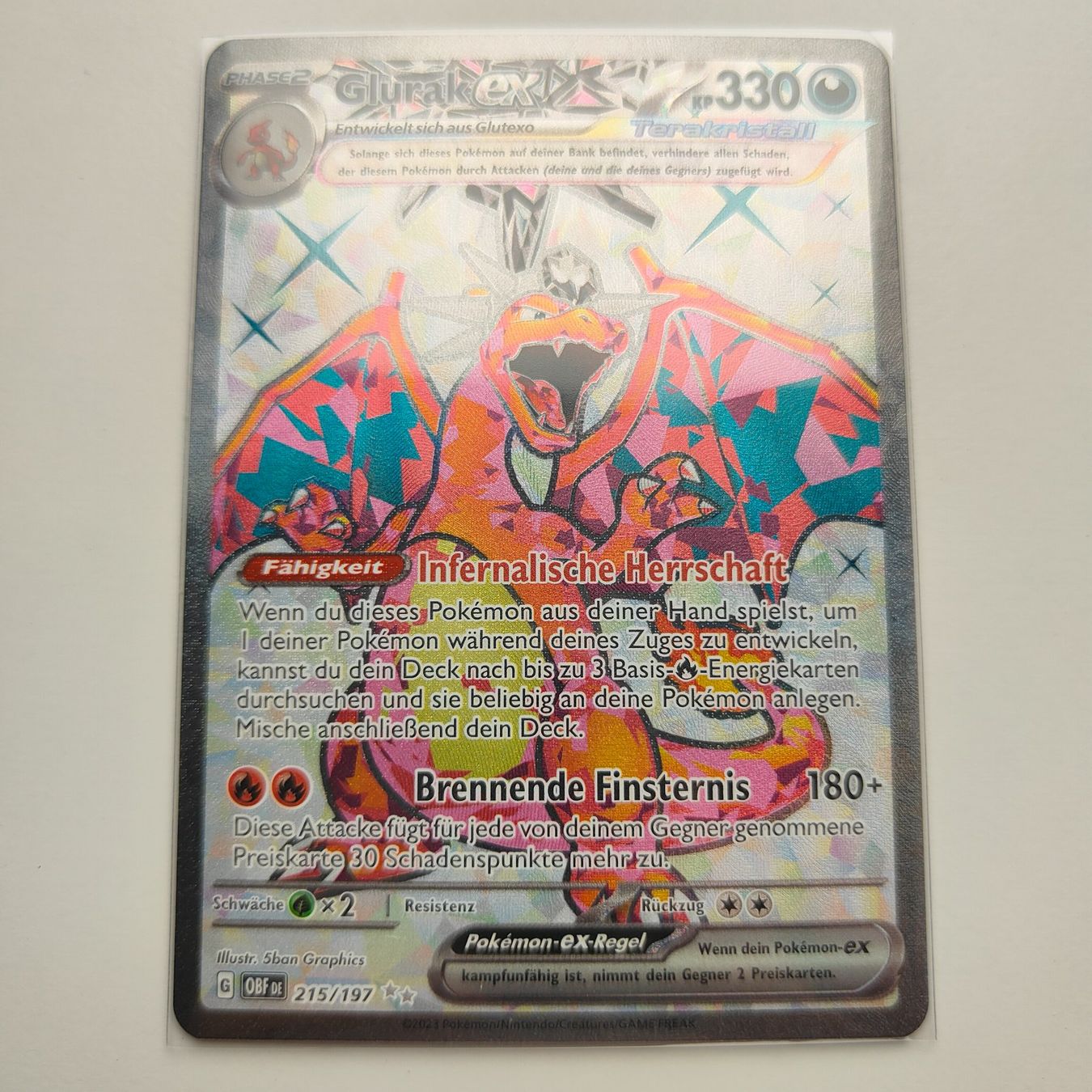 Pokémon Sammelbilder & Trading cards: Pokemon Charizard EX Obsidian Flames IR Glurak – Gebraucht aus Thalwil von FigurenFreunde
