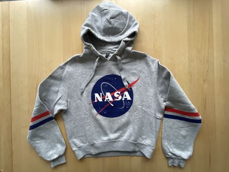 Sweat à capuche NASA gris chiné, taille M