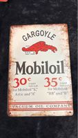 Vintage Mobiloil Blechschild Gargoyle - Rarität für Sammler