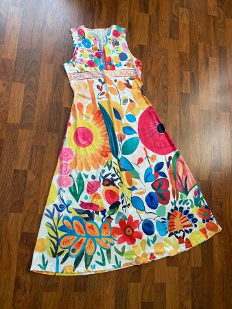 Buntes Sommerkleid im Blumenmuster - Grösse M - ungetragen