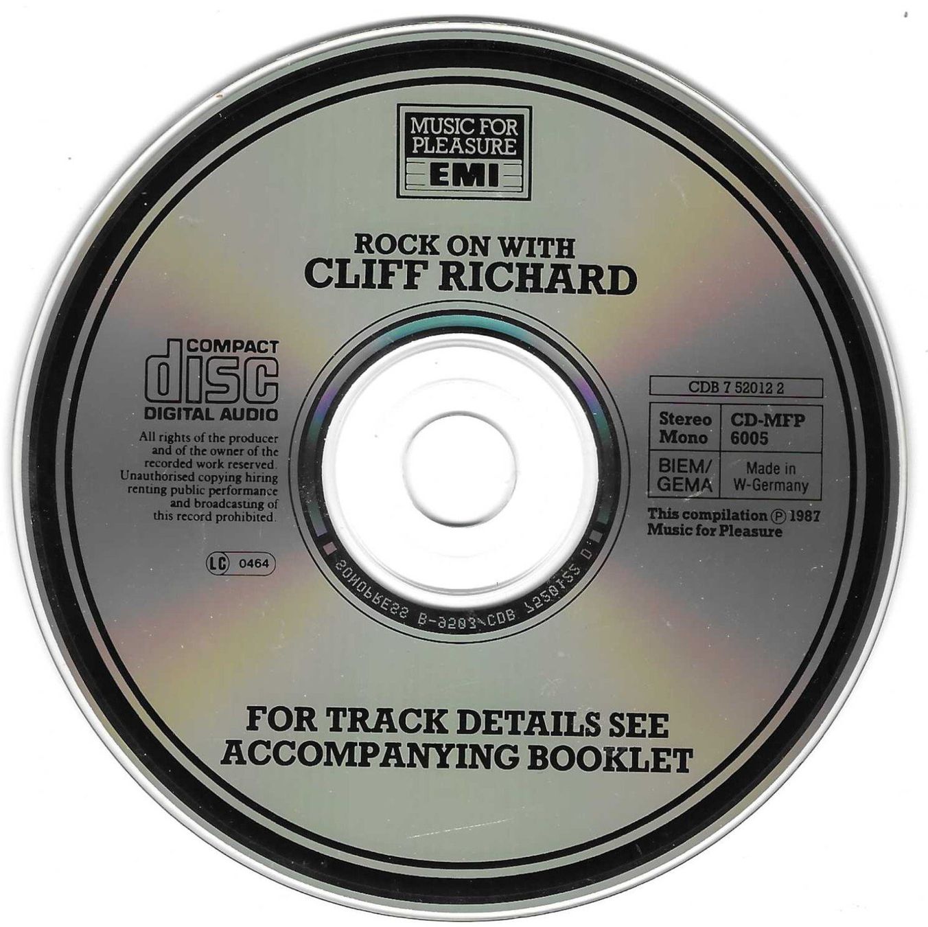CDs: CLIFF RICHARD  -  ROCK ON WITH – Gebraucht aus Bex von Giorgiob 2