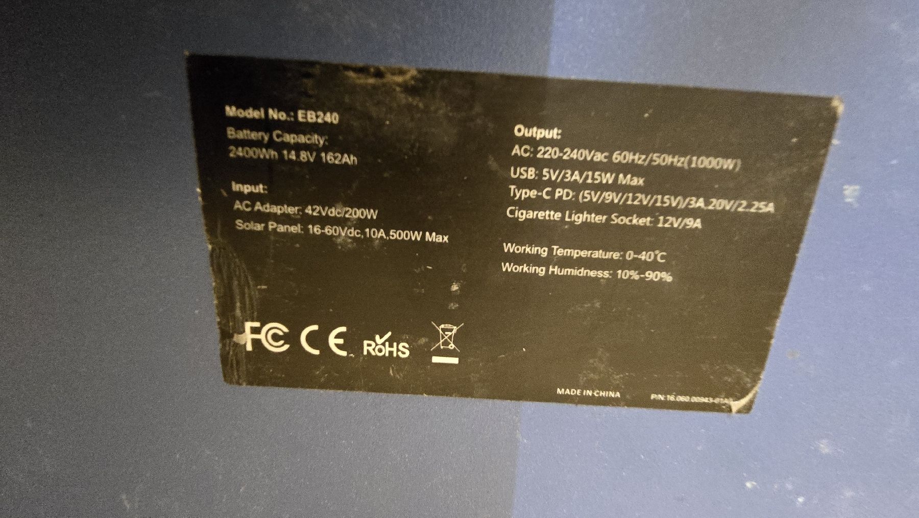 Bluetti Batterie: Powerstation Bluetti Poweroak EB240 – Usato da Lenzburg venduto da cameleoncolor 6