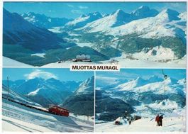 St. Moritz - 3 Bild AK Muottas Muragl