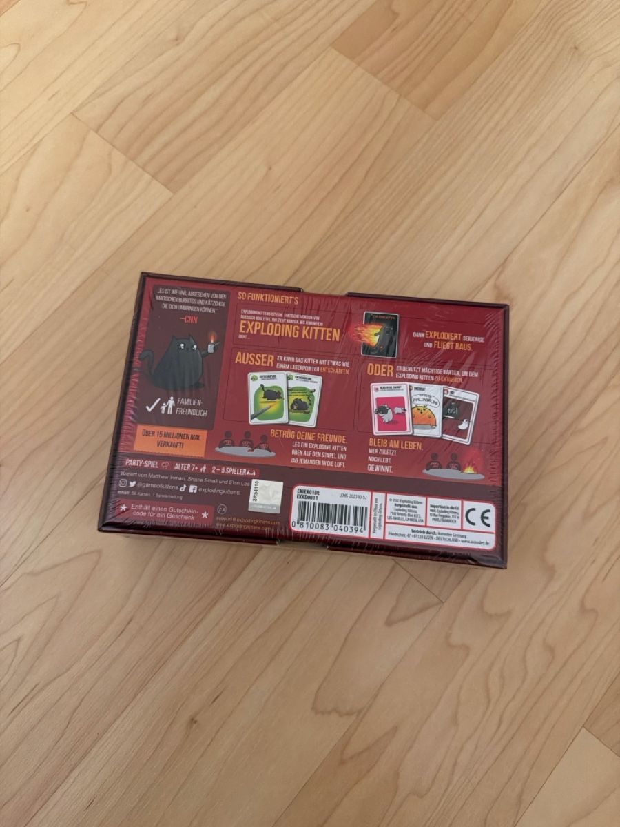 Spiele: Exploding Kittens Original Edition Party Game - Great for wi – Neu und originalverpackt aus Regensdorf von __Claudia_ 1