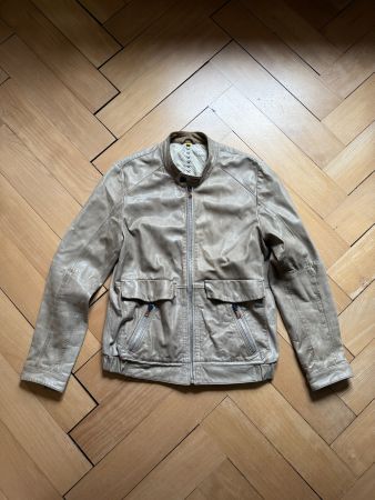 G-STAR RAW - Lederjacke beige L