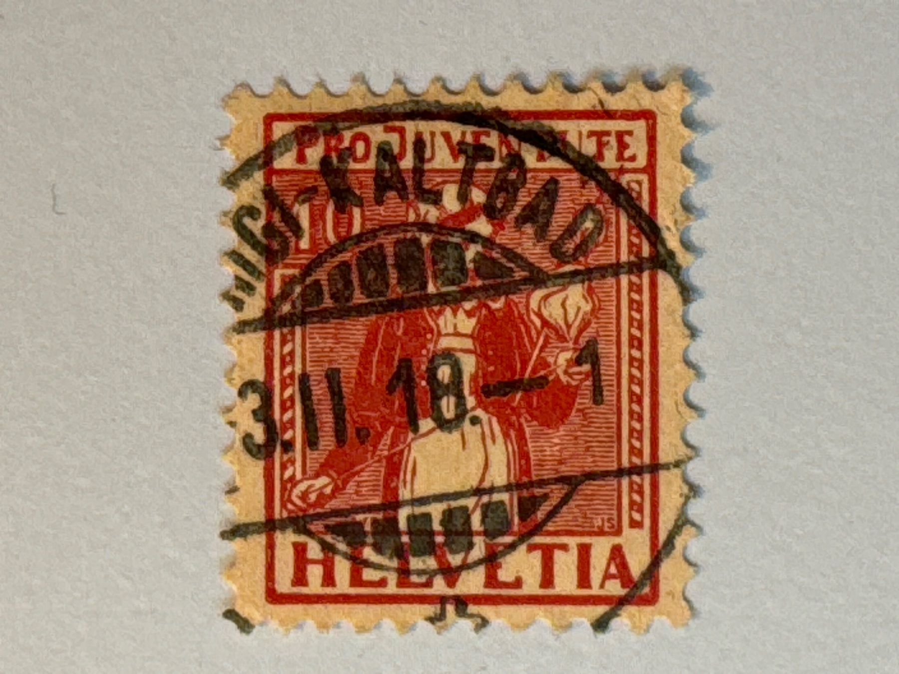 Alle Briefmarken: 1917, Trachtenbilder J9, Super Stempel – Gebraucht aus Küssnacht am Rigi von mic_xr8d