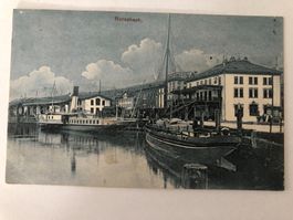 Rorschach  - Dampfschiff und Segelboot  1914