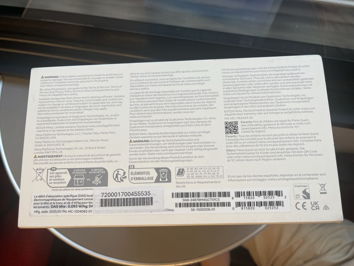 Casco VR: Meta Quest 3S VR Headset 128GB New Sealed – Nuovo e nell'imballaggio originale da Zürich venduto da Davsaj 3