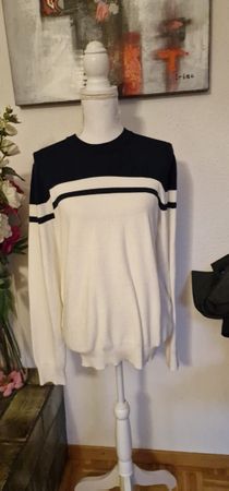 GAS Damenpullover, Grösse S, Dunkelblau/Weiss, Neu