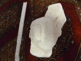 ANTIK ANTIQUE Kopf aus Gips oder Mörtel, ca. 200 Jahre alt?