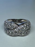Weissgold Ring 750/000, Gr.55, Diamanten, wie Neu!