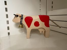 Trauffer Holzkuh mit Glocke, Simmentaler, Schweiz