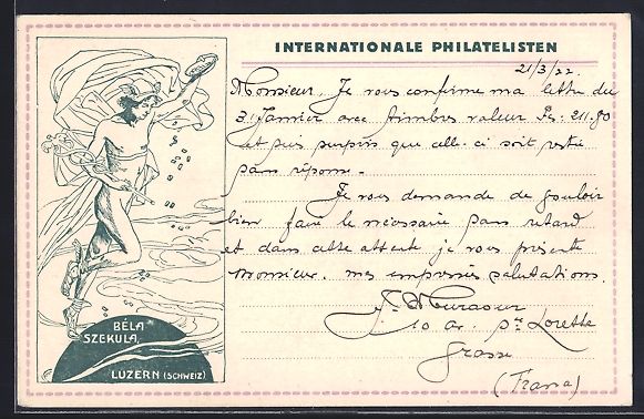 Cartoline postali: Luzern, Internationale Philatelisten, He – Usato da Berlin venduto da bartko-reher