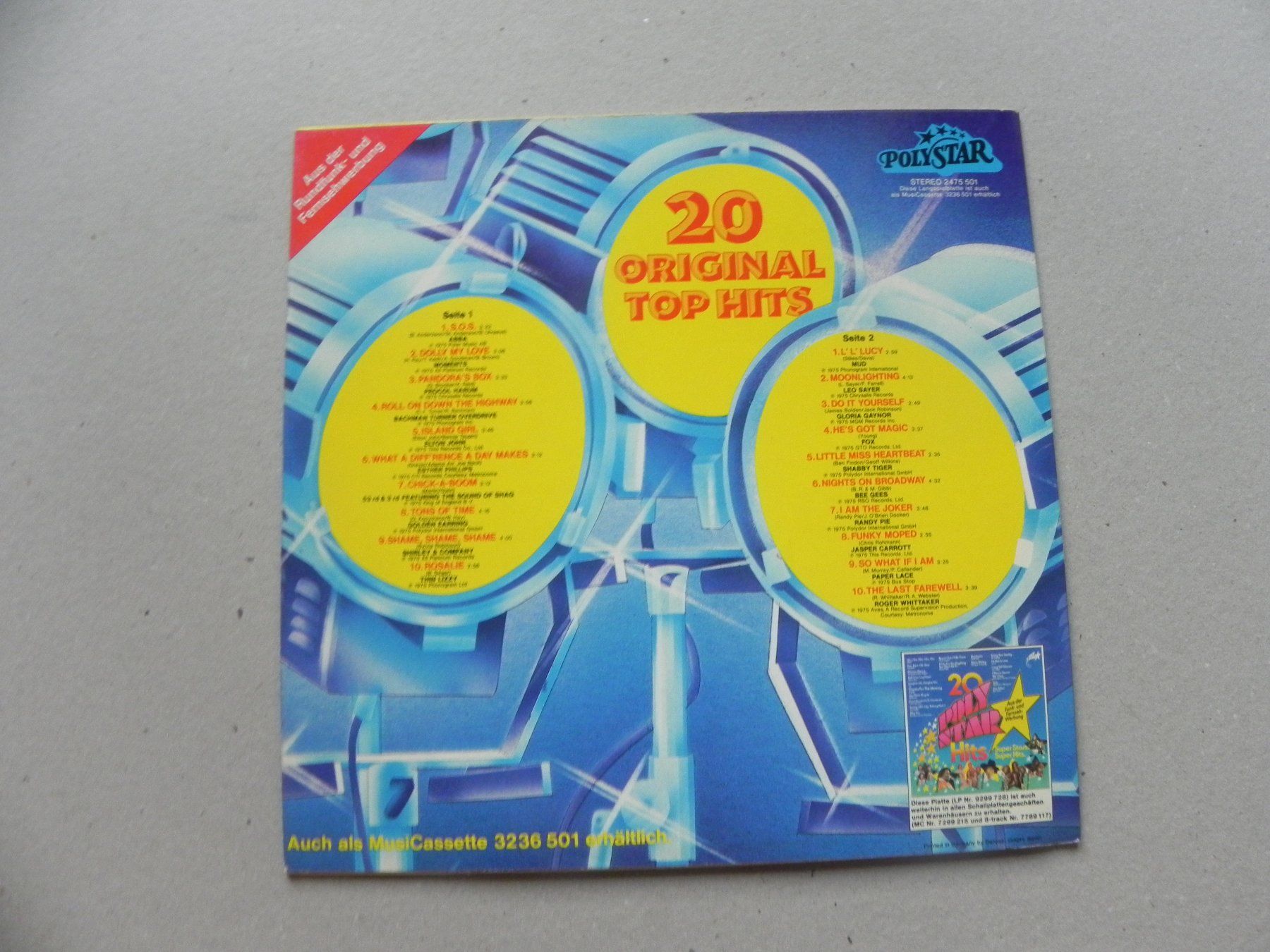 Schallplatten: LP 20 Rock Pop Hits ABBA Thin Lizzy Procol Harum Mud Fox – Gebraucht aus Siebnen von krimsie 1