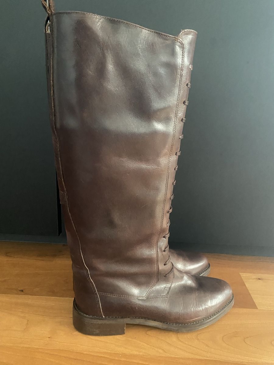 Scarpe da donna: NEUE Braune Lederstiefel, Gr. 37, NEUE – Nuovo (secondo la descrizione) da Rorschacherberg venduto da LUXUS24 3