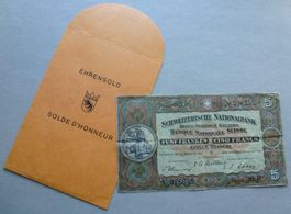 ++ 5.- Franken 16. Oktober 1947 mit Ehrensold-Tüte