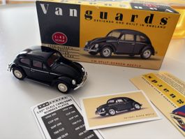 Vanguards VW Coccinelle 1:43 noir boîte et carte