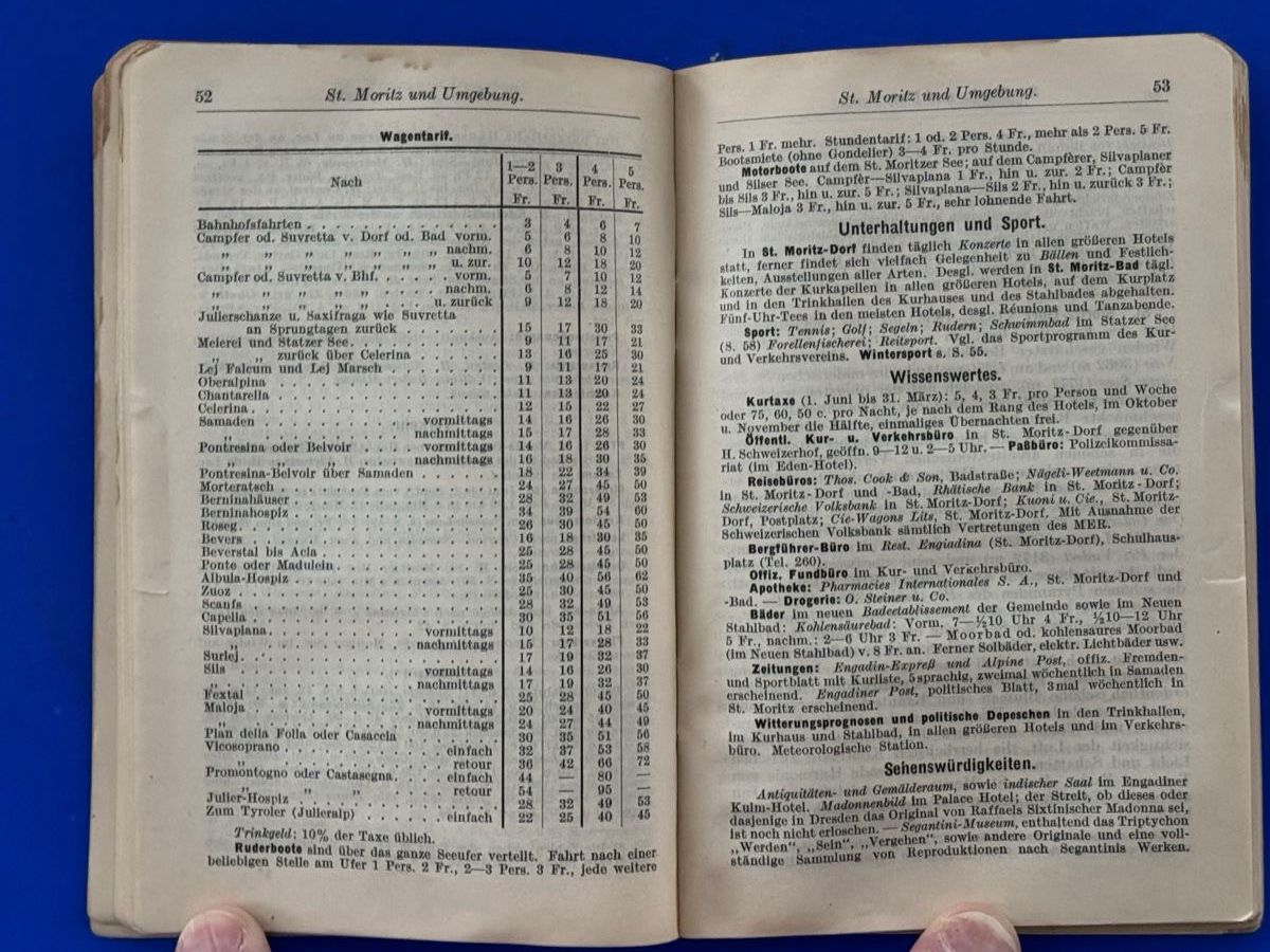 Libri: Griebens Reiseführer Engadin und Davos 1927 – Usato da Adliswil venduto da buch_und_kunst 4
