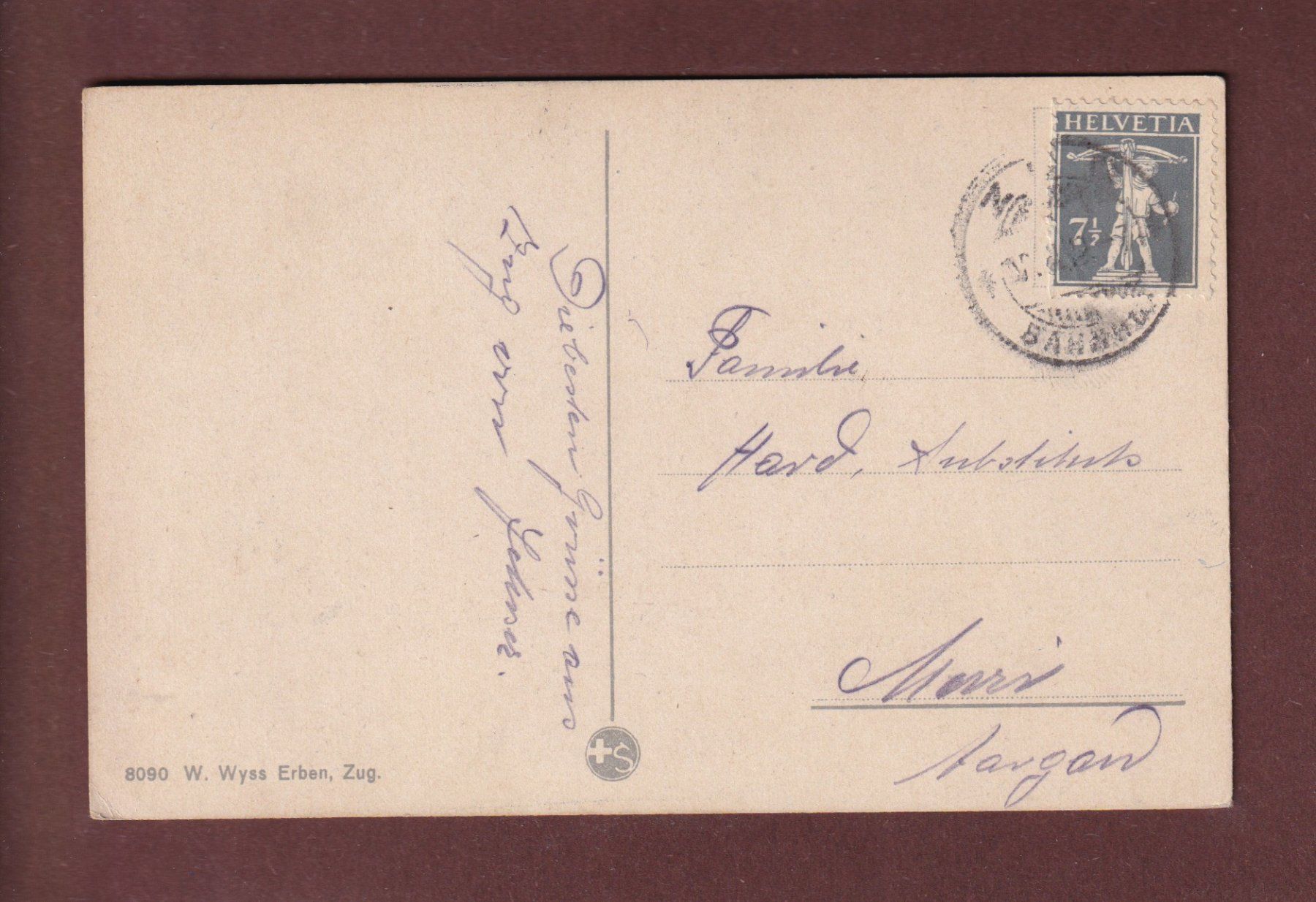Cartes postales: ZUG - Alpenstrasse - 1919 – D'occasion à Pully par nicecards-shop 1