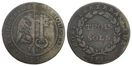 Genf 3 Sols 1795 , 2-347j /2185/