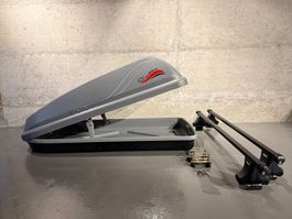 Dachbox inklusive Thule Dachträger zu verkaufen