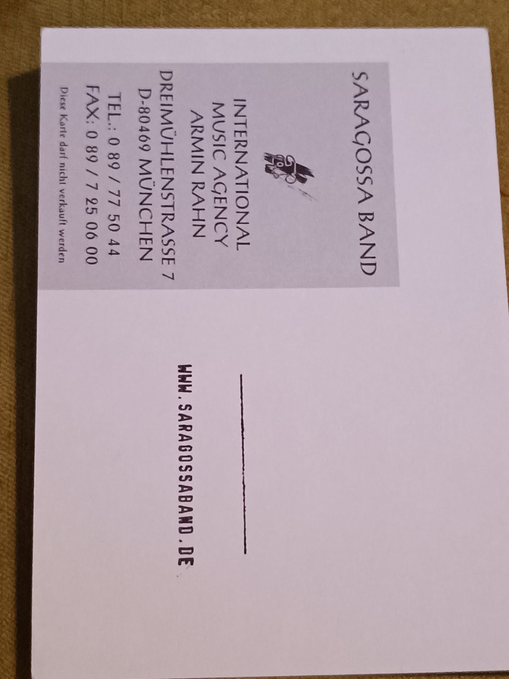 Autogramme: Saragossa Band - handsigniert – Gebraucht aus Menziken von Artographs 1