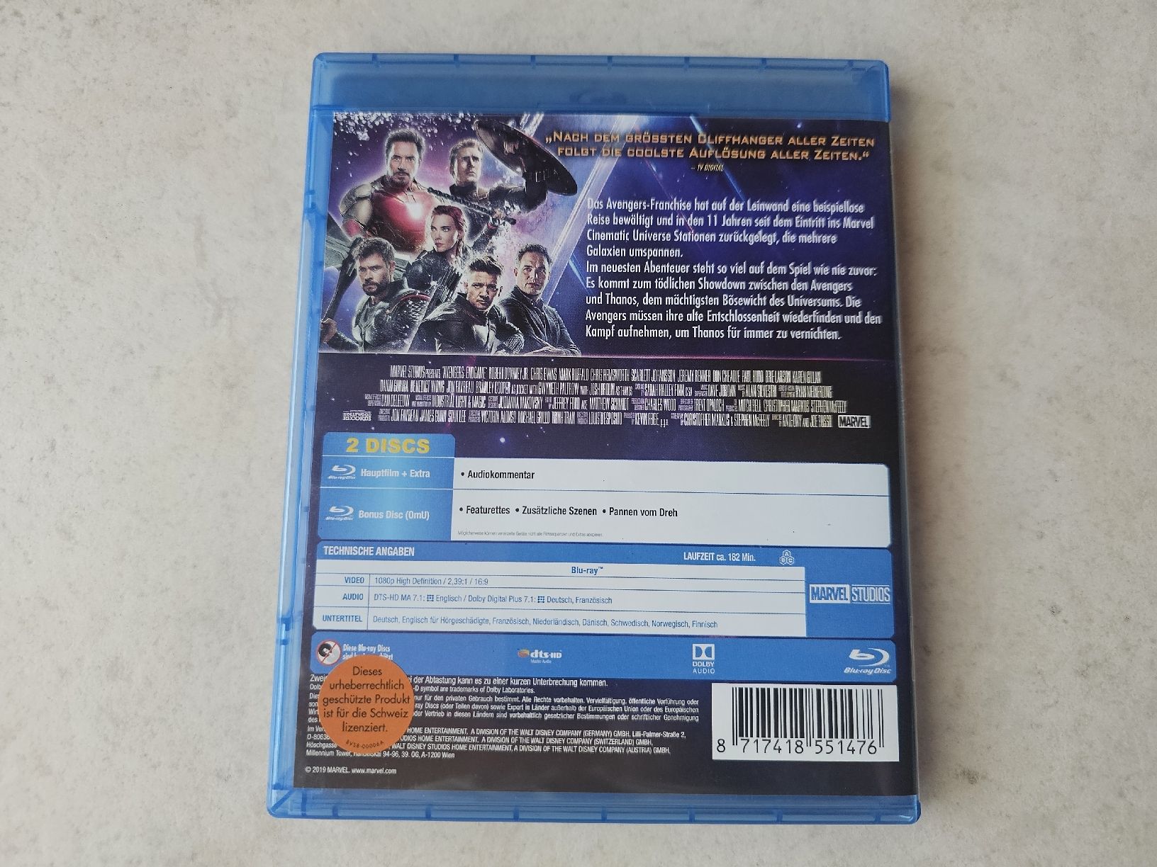 Tutti i DVDs: Avengers  -  Endgame  /  Bluray – Usato da Schneisingen venduto da backstore24 1