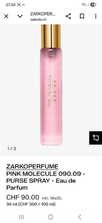 Zarkoperfume Profumi & Eau de Toilette: ZARKOPERFUME PINK MOLéCULE 090-09 – Nuovo e nell'imballaggio originale da Uerkheim venduto da Pod23 2